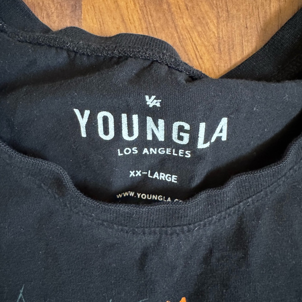 YoungLA Astro Affairs Black Graphic T-Shirt with Astronaut Design Sz XXL - Picture 5 of 6